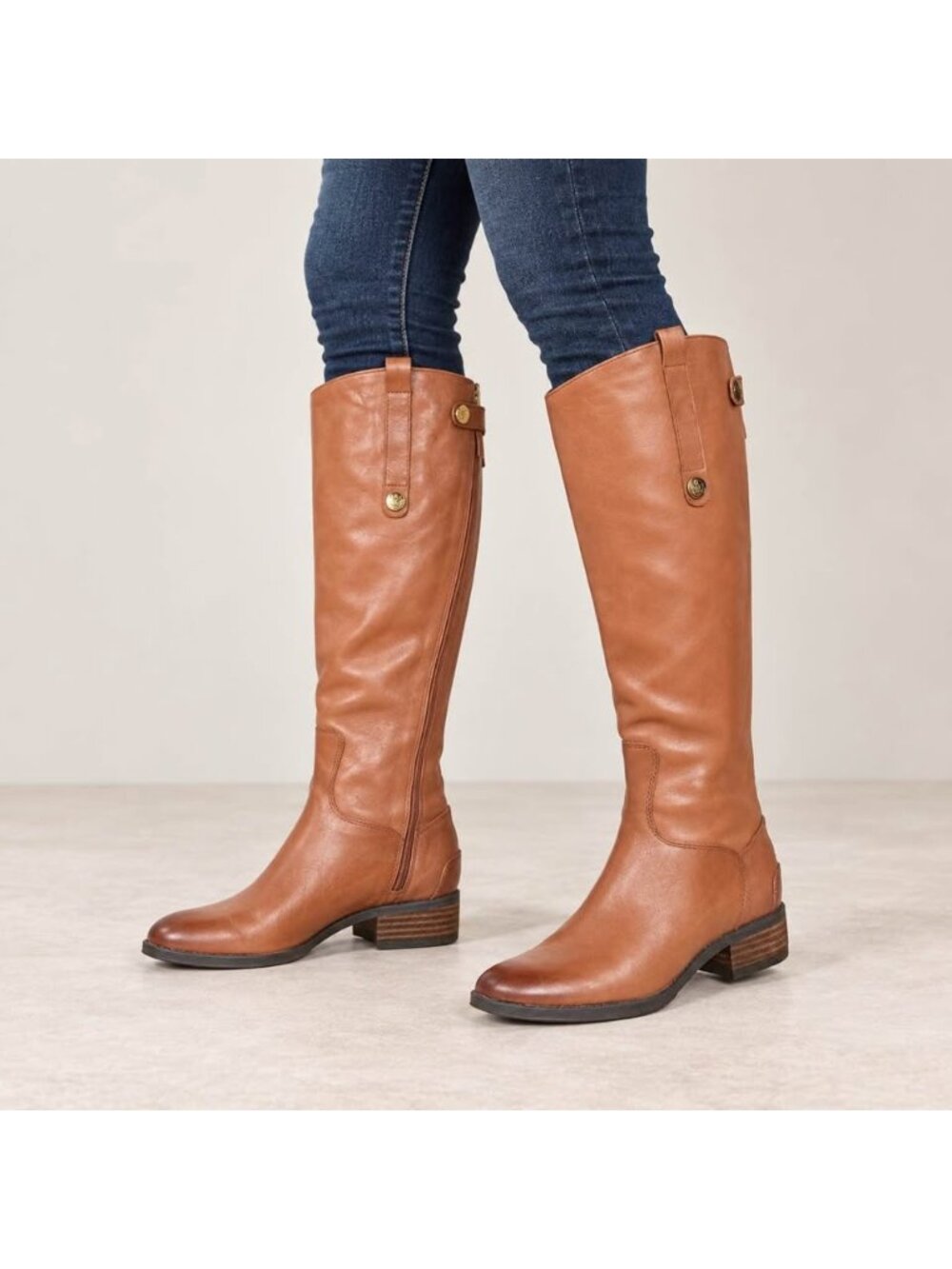 Sam Edelman Penny Leather Riding Boots Women’s 6 Brown Whiskey Knee High